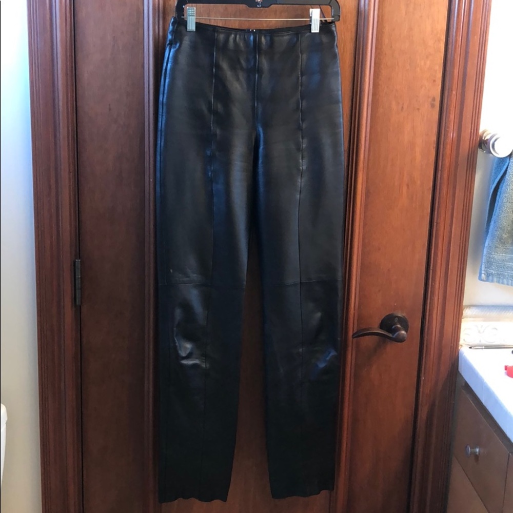 Michael Hoban buttery high-waisted leather pants